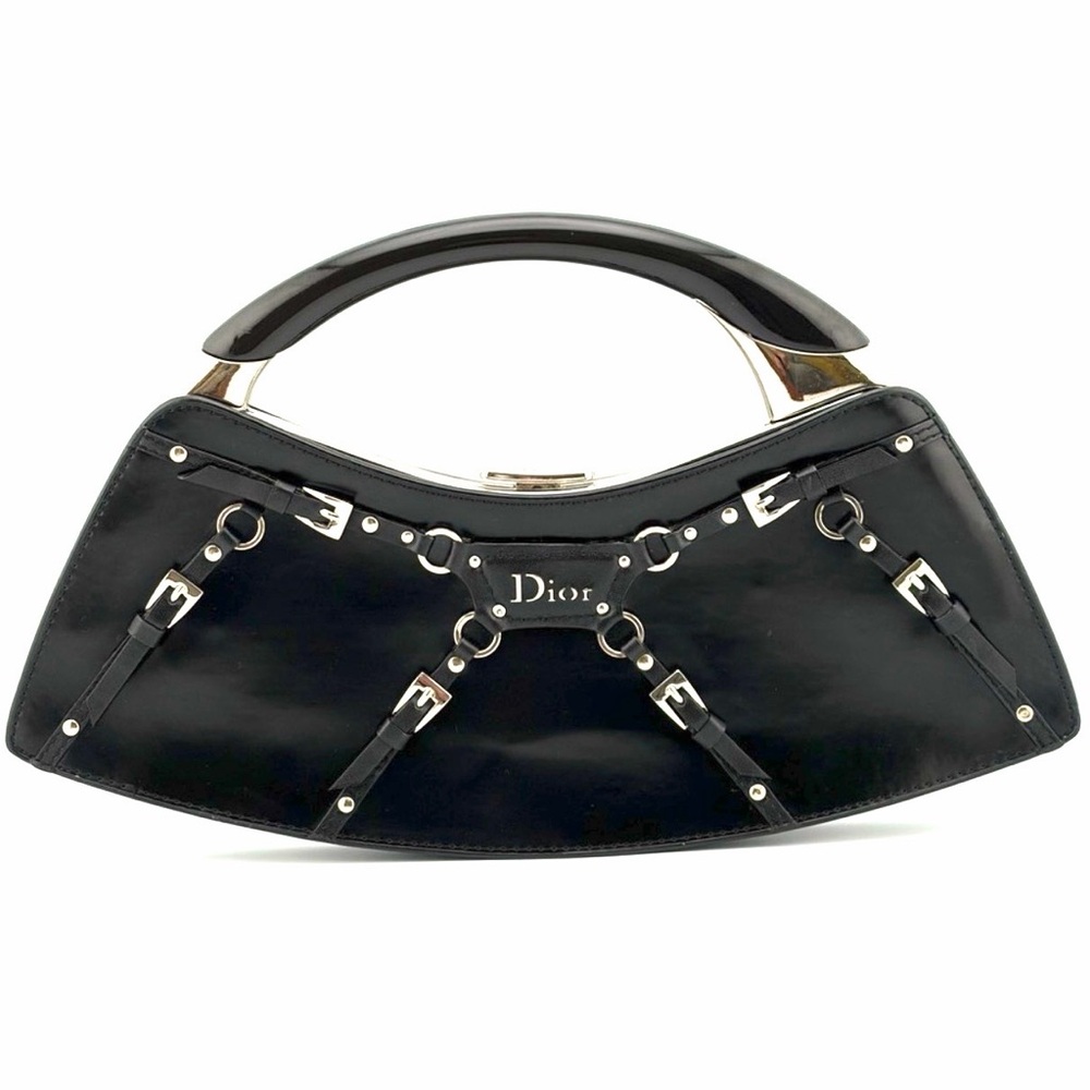 Dior Vintage RARE MINI 2003 Fall Bondage Clutch Limited Edition John Galliano - Picture 1 of 12